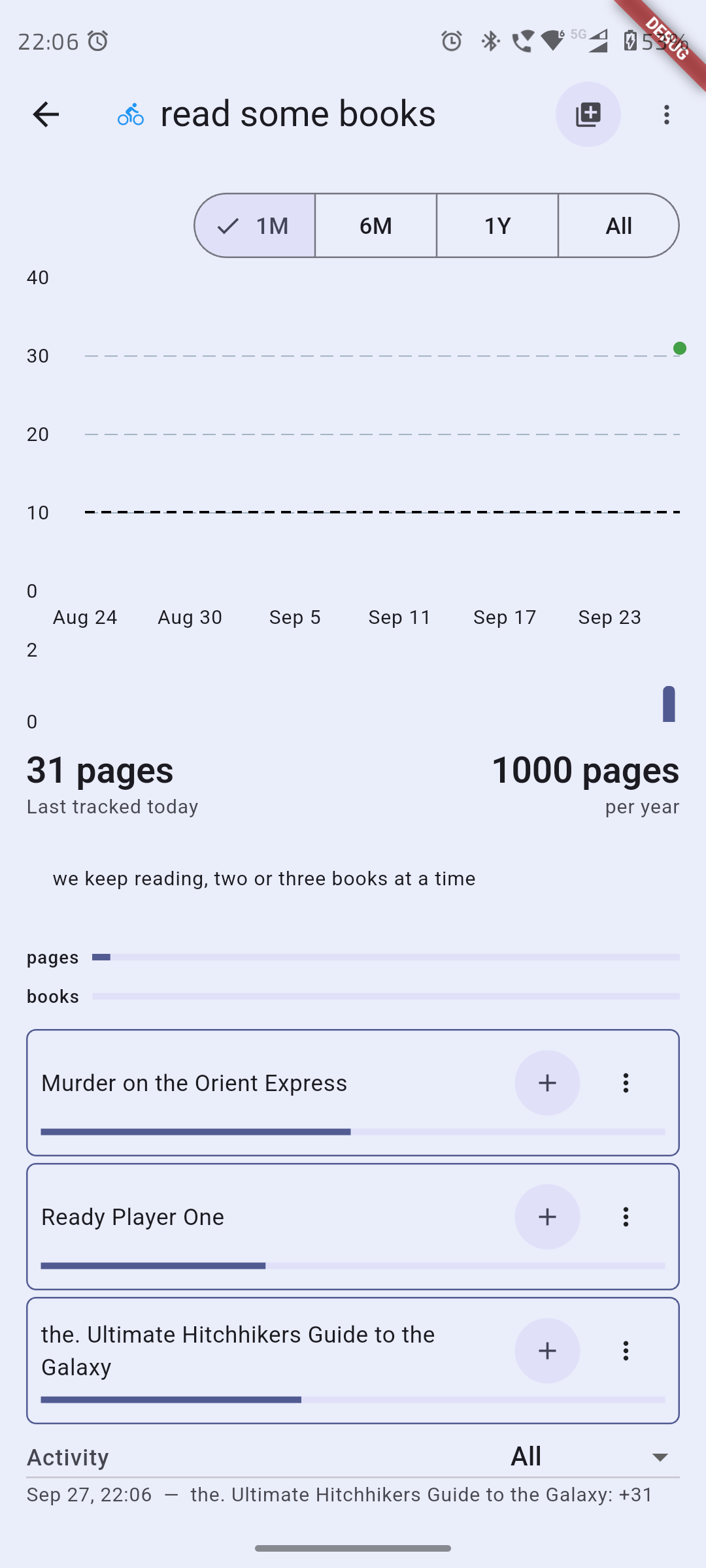 Screenshot: Books